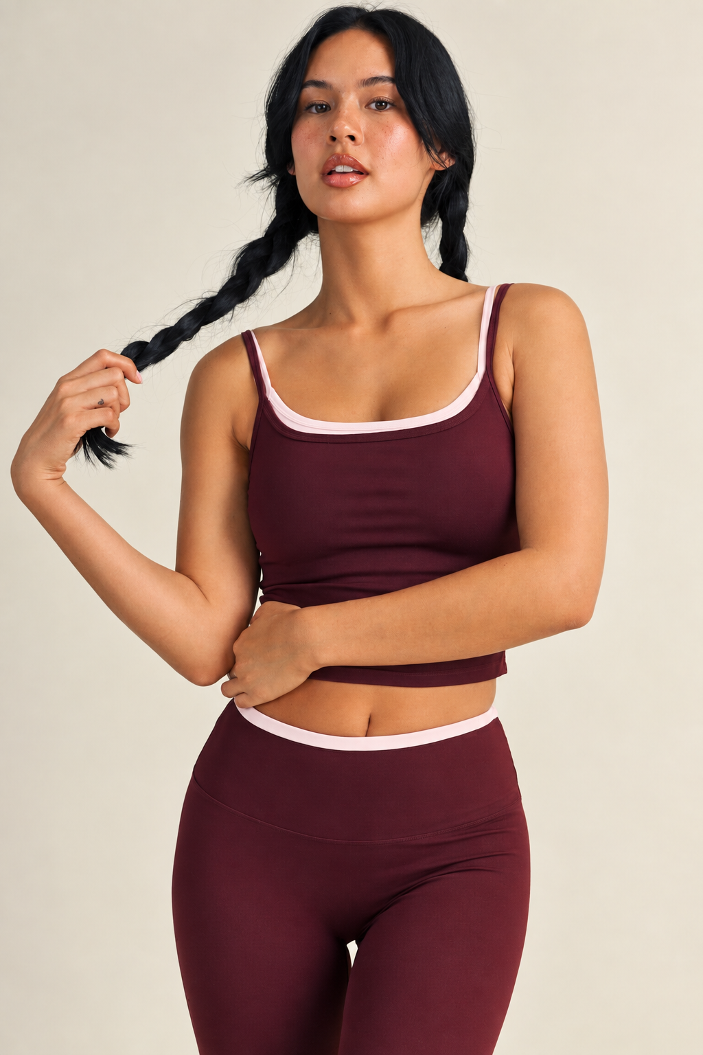 Burgundy Rosé Set — Set Sol y Arena Boutique, front view