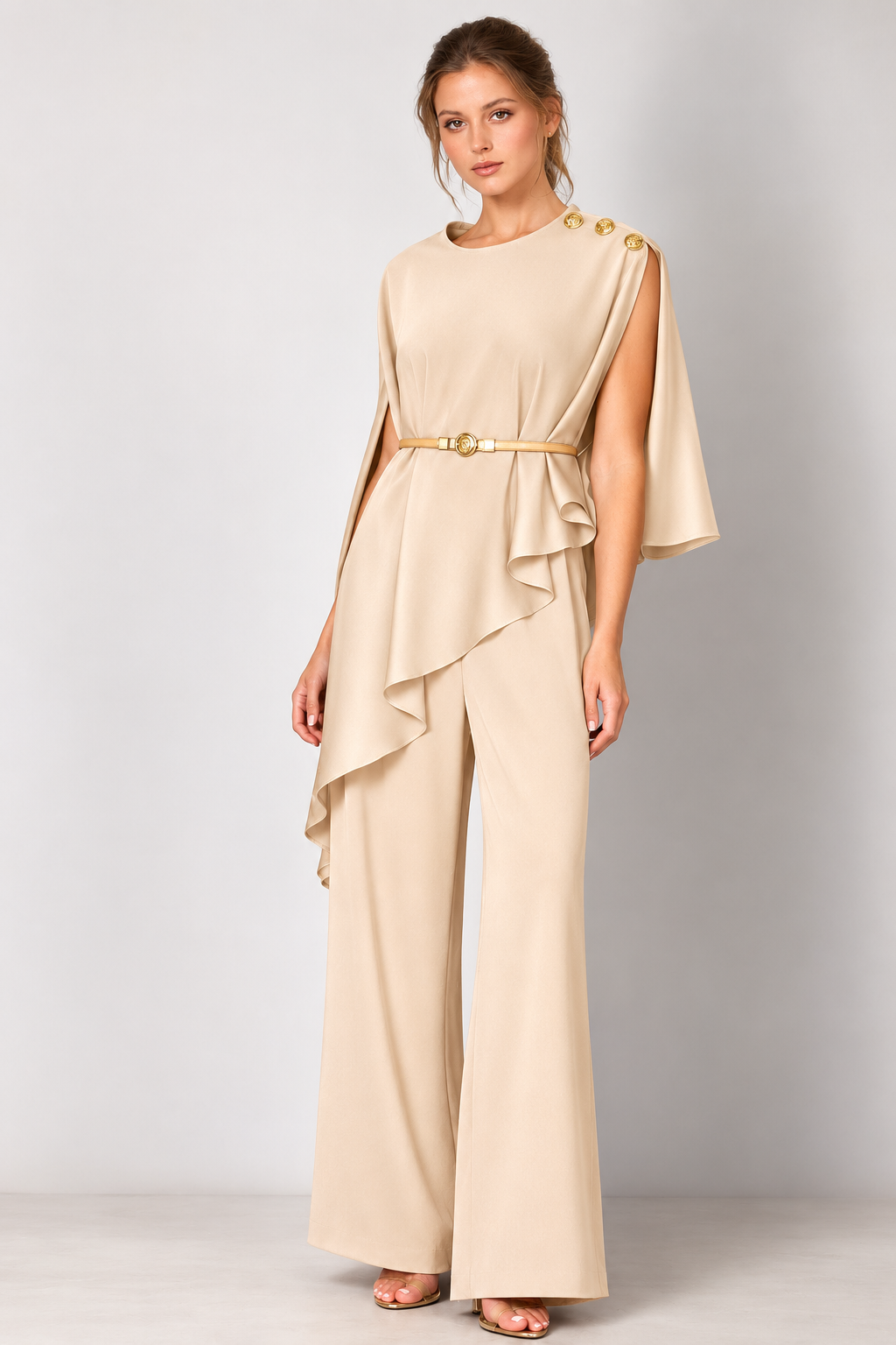 Champagne Elegance Set — Set Sol y Arena Boutique, three-quarter view
