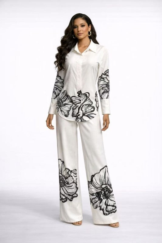 Set Floral Azul