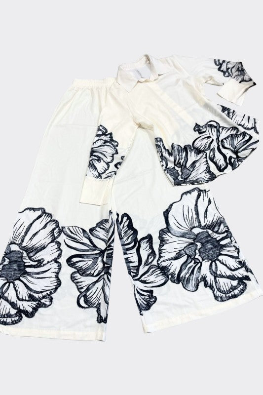 Set Floral Azul